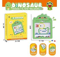 Мозаїка 595-12 “Динозаврик”, 20х26 см, магнітний стилус, картки із завданнями, в коробці
