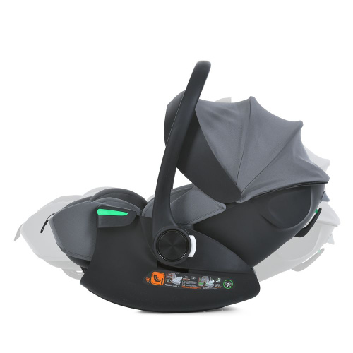 Автокрісло El Camino i-FLOW ME 1198 Gray (встановлення проти ходу руху, зріст дитини: 40-87 см, 3 точки кріплення, ремень безпеки, вік 0+) фото 11