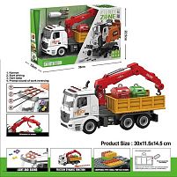 Машина-конструктор YW 9082 E інерція, звуки, підсвічування, рухливі елементи, інструменти, в коробці