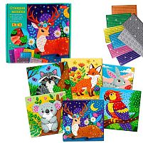 Великий набір "Стікерна мозаїка" 10100678У "Ранок", 6 картинок, 1400 наліпок, в коробці