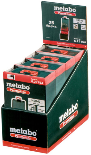 Картинка  набір свердл Metabo HSS-G 25шт. Promotion (627154000) от магазина cd-market фото 2