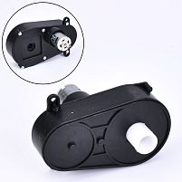 Рульовий редуктор в зборі з мотором для толокара Bambi M 6123 ST GEAR (6V, RPM7200, отвір під вісь: Ø10 мм, ↔14 см)