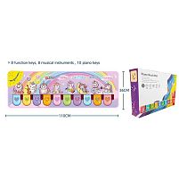 Килимок музичний 638-4 110х 3 х 36 см, на батарейках, музичні інструменти, ноти, запис, режим пам'яті, музика, в коробці