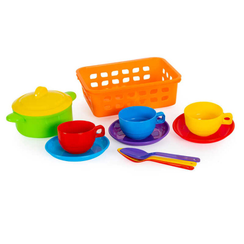 Набір посуду у малому кошику 4903 "BAMSIC"