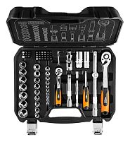 Картинка  Набор инструментов NEO 73 ед., 1/2 ", 1/4", CrV (08-673) магазин cd-market