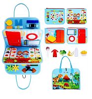 Логічна папка C 73102 фетрова, елементи на липучках, застібки, годинник, дні тижня, продукти, овочі, фрукти, в пакеті