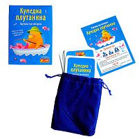 Настільна гра "Кумедна плутанина" 10120210У "Ранок", 50 карток, велюровий мішечок, в коробці