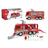 Трек 672 “Пожежна машина”, пісні, мелодії, звуки, підсвічування, 4 металопластикові машинки, інерція, гумові шини, в коробці
