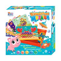 Мозаїка 67941 "4FUN Game Club", 84 елементи, 12 картинок-шаблонів, щипці, у коробці