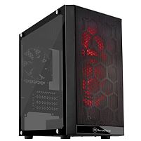 Картинка  Корпус SilverStone PRECISION PS15B-RGB, MiniT,USB3.0 Type-A*2,2*120мм ARGB,1*120мм,скло(бок.панель),без БЖ,чорний (SST-PS15B-RGB) магазин cd-market