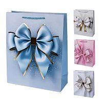Пакет подарунковий паперовий S "Super bow" 18*23*10см Stenson R33217-S