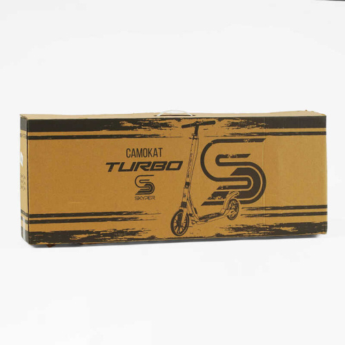 Самокат Skyper "Turbo" TR-46503 сталева рама, ручне дискове гальмо, діаметр PU коліс - 200мм, 2 амортизатори, в коробці фото 2