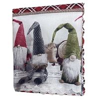 Скатертина-клейонка "New Year's Gnome" 120*150см Stenson M50076-150