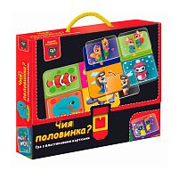 Гра розвиваюча "Чия половинка" з пластиковими картками - VT1302-30 /укр/ "Vladi Toys"