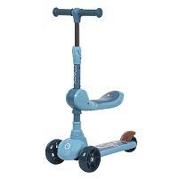 Картинка  Самокат-беговел триколісний iTrike JR3-174-BL (колеса: передні Ø4,7"/заднє Ø3,15"/PU, рама: пластик, сидіння, до 20/50 кг) магазин cd-market