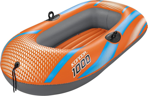 Човен надувний Bestway 61136 NE «Kondor 1000 Raft Hydro Force» (85*149 см, гребний, одномісний, двокамерний, надувне дно, до 55 кг.)