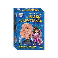 Набір для експериментів "Клен в кристалах (персикове)" 10114182У "Ранок", розчин, основа, в коробці