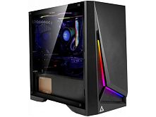 Картинка  Корпус Antec DP301M,Gaming,MicroATX,2*USB3.0, 1*120мм,ARGB стрічка,скло(бок. панель),безБЖ,чорний (0-761345-80020-4) магазин cd-market