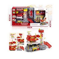 Трек 32-2 трирівневий, механічний підіймач, 4 мінімашинки, вертоліт, аксесуар, в коробці