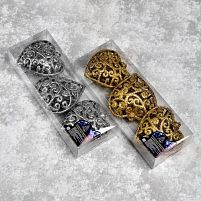 Ялинкові кульки 10см 3шт/наб Магічна-новорічна 9644