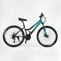 Велосипед Спортивний Corso «KLEO» 26" дюймів KL-26088  рама сталева 15’’, перемикачі Saiguan, 21 швидкість, зібран на 75%