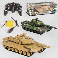 Танк на радіокеруванні 9902 2 кольори, підсвічування фар, звук, акумуляторна батарея 4.8V, в коробці