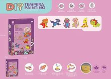 Набір творчості 338-1040 /1041/1042 "Tempera Painting", 3 види, 4 тюбика фарби, намистини, ланцюжки, фігурки, у коробці