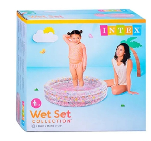 Дитячий надувний басейн Intex 58427 «Квітки» (Ø86 см, ↑25 см, об'єм: 56 л, надувне дно, серія: Baby Pools) фото 3