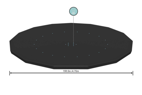 Тент Bestway 58038 (Ø 470 см., підходить до каркасних басейнів: Ø 457 см) фото 4