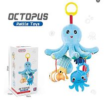 Брязкальце 301 "Восьминіг", пискавка, дзеркало, гумовий прорізувач, в коробці