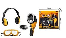 Набір інструментів T 057 шліфувальна машинка, механічний принцип роботи, окуляри, навушники, змінна насадка, в коробці