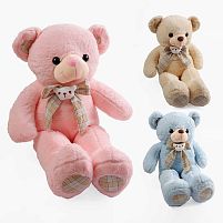 М`яка іграшка M 18124 3 кольори, “Ведмедик”, 26х45х80 см, бантик, ВИДАЄТЬСЯ ТІЛЬКИ МІКС ВИДІВ