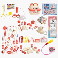 Набір лікаря 769 L стетоскоп, звук серцебиття, підсвічування, 2 термометри, ліхтарик, молоточок, медичне приладдя, інструменти для огляду, в бо