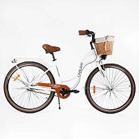 Велосипед міський Corso DM-28711 «Dream» (колеса: Ø28", рама: 18"/алюмінієва, 3 швидкісті, гальма: заднє/переднє, багажник, кошик на кермі)