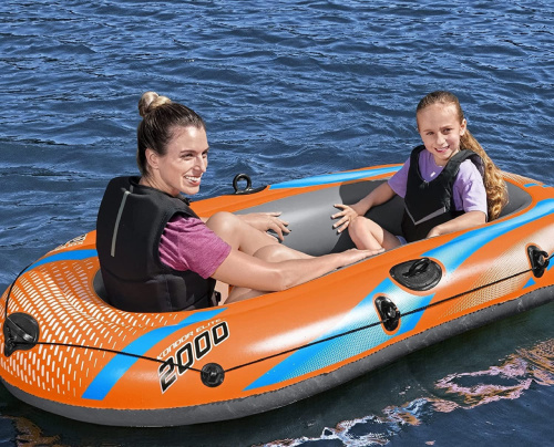 Човен надувний Bestway 61139 «Kondor Elite 2000 Raft» (106*196 см, гребний, півторамісний, трикамерний, надувне дно, до 120 кг.) фото 10