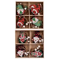 Фігурка-підвіска новорічна "Wooden" 12шт/уп Stenson R96366