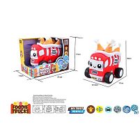 Машинка м`яка QL 8105 C-5 “Курячі ніжки”, звуки транспорту, веселі мелодії, вібрація, знімний чохол, гумові шини, на батарейках, в коробці