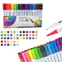 Маркер-ручка двостороння "Rainbow" 48кол. Stenson WW01706ST