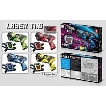 Пістолет 2140 A 4 кольори, сенсорна мішень, набір на 1 гравця, електронне табло, підсвічування, озвуч. англ. мовою, в коробці, ВИДАЄТЬСЯ ТІЛЬК