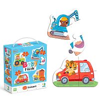 Пазл 4 в 1 "Baby puzzle. Транспорт" 300685 "DoDo", 4 картинки, в коробці