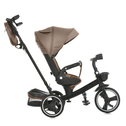Велосипед дитячий триколісний El Camino ME 1162-1 VECTOR Beige Praline (колеса: передні Ø26 см, задні Ø23 см, батьківська ручка, фара) фото 6