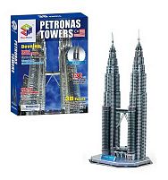 Пазли 3D G 168-1 "Вежі Петронас", 130 елементів, висота 52 см, в коробці