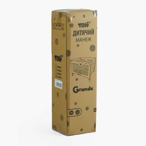 Ліжко-манеж Toti T-07710 колір коричневий, розмір 126x65x75 см, в коробці фото 2