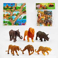 Набір диких тварин TK - 80466 "TK Group", 6 тварин, ігрове поле, у пакеті