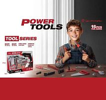 Набір інструментів T 2007 дриль, механічний принцип роботи, ключ, пила, викрутка, аксесуари, в коробці