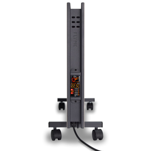 Електрична інфрачервона керамічна панель (обігрівач) EraFlyme C2/1200PG (1.2 kW, 22 кв.м, графіт, клімат-контроль, двостороння, колеса, 6*45*90 см.) фото 2