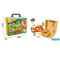 Набір продуктів 699-93 19 елементів, таця, кошик, посуд, конструктор бургера, в коробці