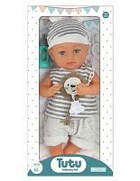 Пупс 6210 гумовий, висота 35 см, пустушка, пляшечка, в коробці