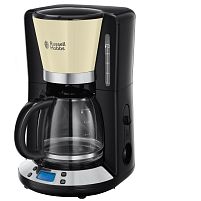 Картинка  Кофеварка Russell Hobbs  Colours Plus+, 1100 Вт, LCD-дисплей, Таймер на 24 часа, Кремовый (24033-56) магазин cd-market