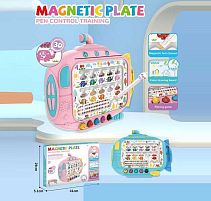 Магнітна гра 666-5 A 2 кольори, магнітний стилус, магнітна риболовля, дошка пиши-стирай, 4 маркери, в коробці